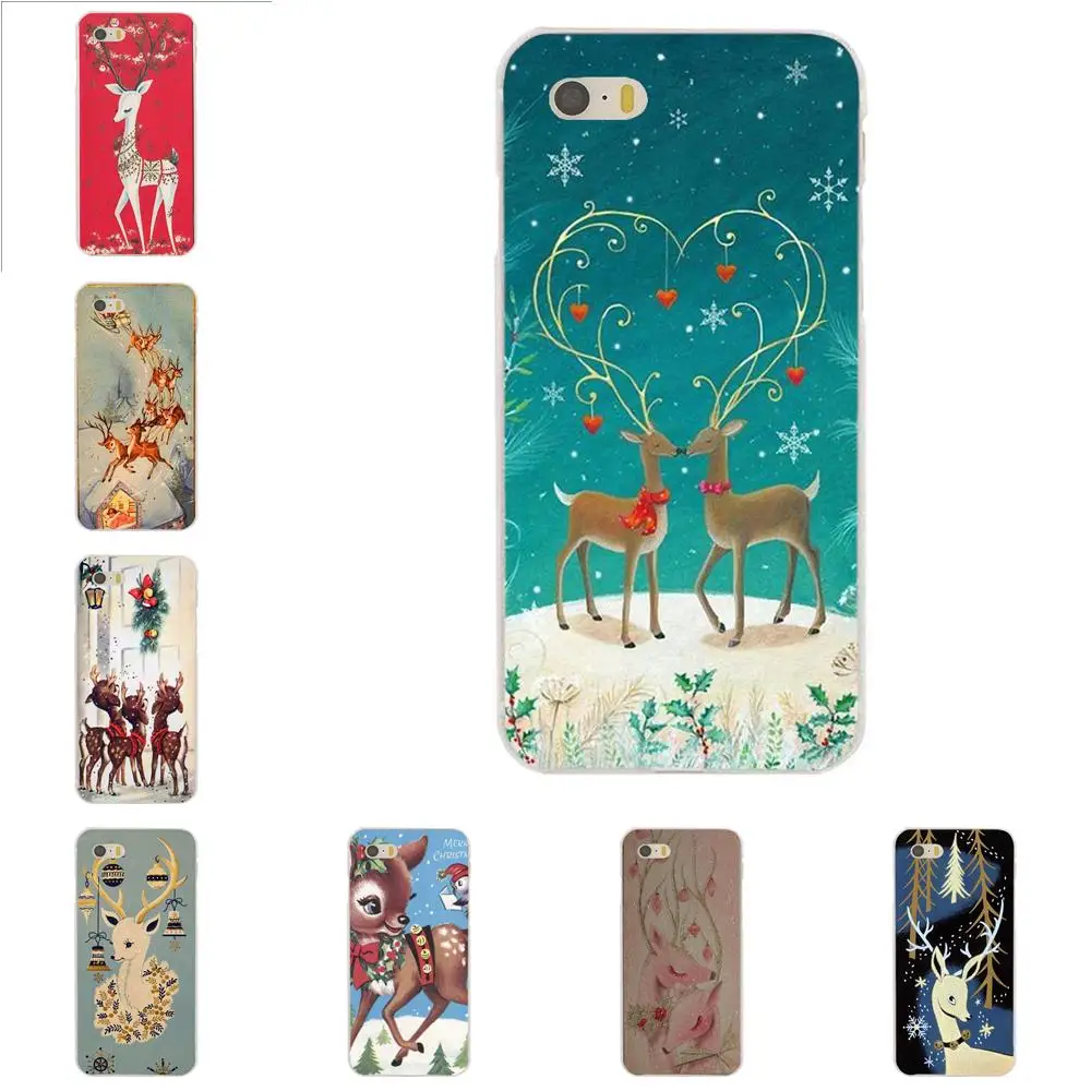 For Galaxy A3 A5 A7 On5 On7 2015 2016 2017 Grand Alpha G850 Core2 Prime S2 I9082 Back Phone Case Reindeer Deer Vintage Christmas | Мобильные