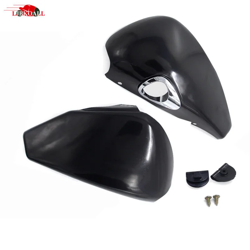 

2 Pcs Motorcycle Side Oil Tank Battery Cover Covers For Harley Sportster Nightster Iron 883 XL Sportster 1200 2004-2013 Black