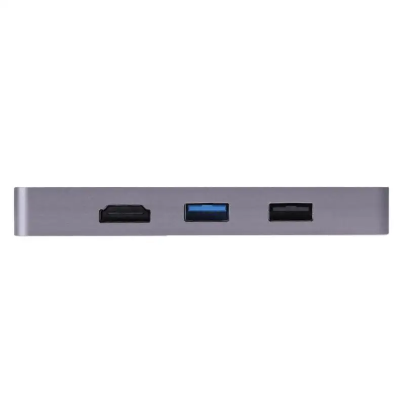 Новый Silver Grey 7 в 1 Тип-C к HDMI + USB3.0 + USB2.0 + TF + сетевой адаптер концентратора Размеры 108*42,5*15,3 мм для ноутбука MacBook