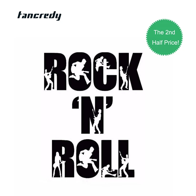 

Tancredy 3D sticker 11*14cm Car Styling Sticker Rock N Roll Funny decals Music Motocycle Accessories full body car stickers