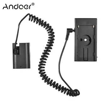 

Andoer NP-F970 to LP-E6 EN-EL15 EN-EL14 NP-FW50 Dummy Battery Plate Mount Adapter Spring Cable for Canon EOS Battery Adapter