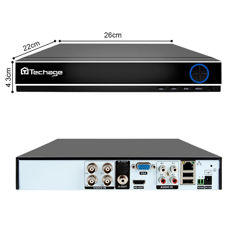 Techage XMeye 8CH 4,0 P AHD DVR 4 шт. камера комплект видеонаблюдения системы 4MP ночное видение AHD видео набор для наблюдения 2 ТБ HDD