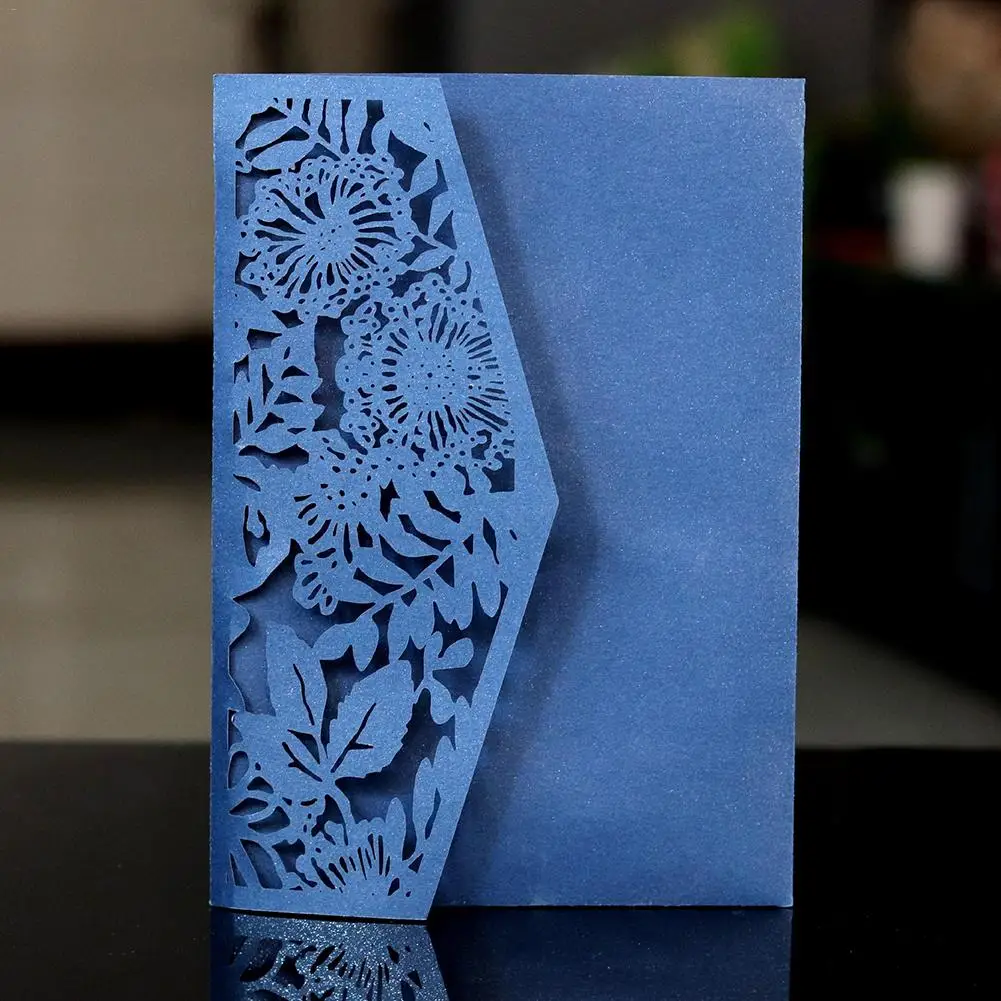  10pcs Holiday Wedding Invitation Laser Hollow Invitation European Bow Invitation Card For Wedding B - 33025108178