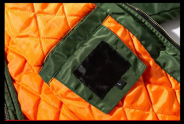 Зима-осень, Мужская теплая хлопковая стеганая летная куртка MA-1, модная куртка-бомбер со съемным капюшоном, водонепроницаемая повседневная куртка, пальто