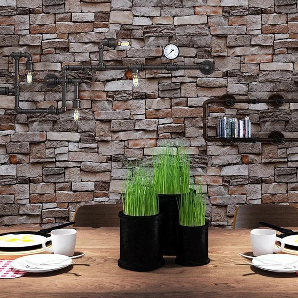 

Wall Sticker Home Decor 3D Brick Pattern Self-Adhesive Panel Decal Wallpaper for Kitchen /Livingroom/ Bathroom
