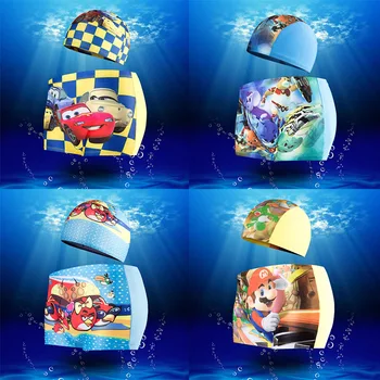 

Children's Swimming Shorts Cartoon Shorts and Caps Suit Boys Swim Trunks Swimsuit Fit Body Weight 15-45KG Boys Random pattern
