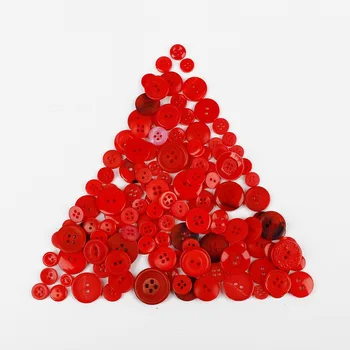 

50g(approx 50-100pcs) Resin Buttons Buttons Red mixed shape & sizes Buttons for Needlework DIY Craft Garment Sewing Scrapbooking