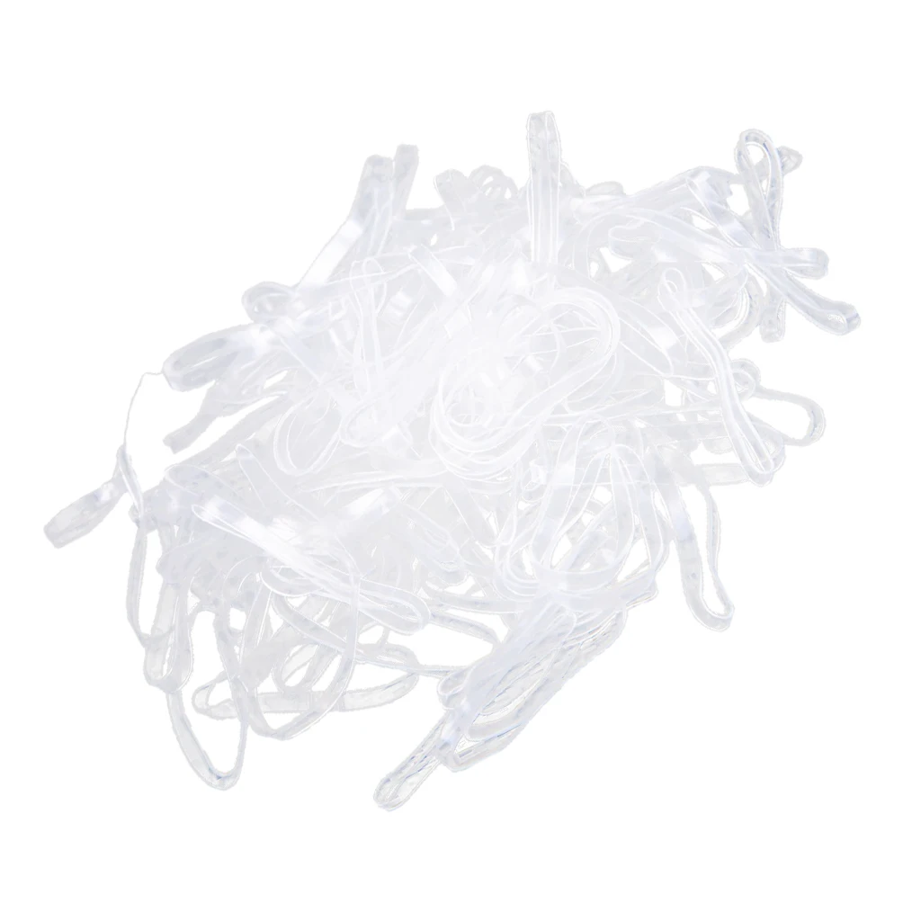 100pcs Fashion Elastic Ponytail Holders Hairband Hair Rubber Rings - Black/White/Multi-color Optional