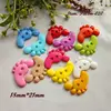 120pcs Mixed color 2 holes Footplate Buttons Cute Cartoon Plastic Decorative Buttons for Sewing Scrapbook Craft Diy 18mm*21mm 1