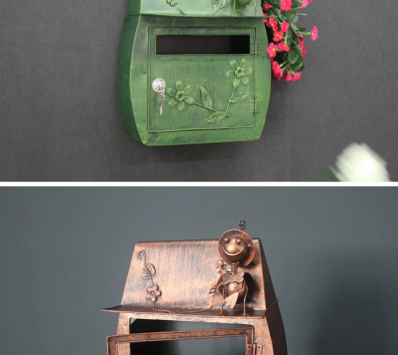 Европейский стиль, Ретро стиль, ручная работа, креативный почтовый ящик, железная настенная коробка с буквами, украшение, ремесла, садовый декор, почтовая коробка CW237