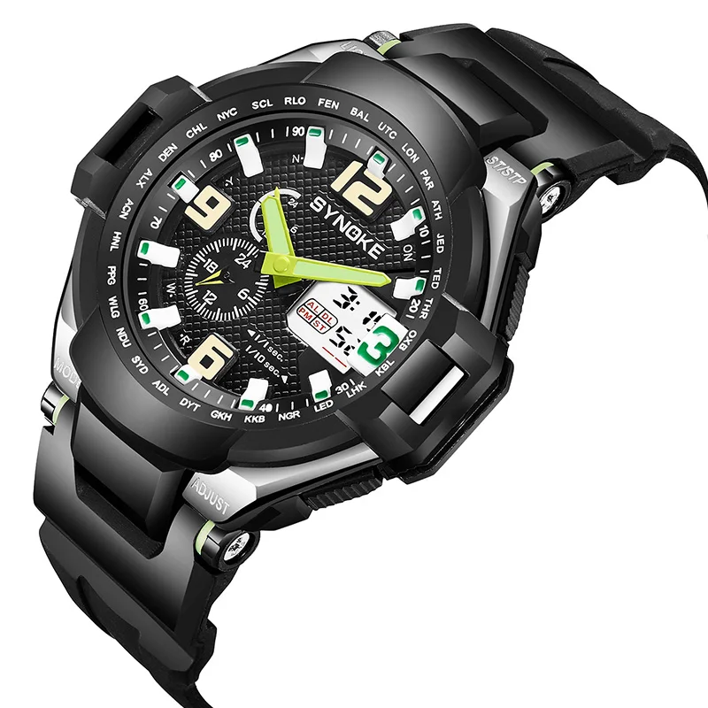 

Sport Watches Men LED Black Light Quartz Digital Wristwatches 50M Waterproof Alarm Clock Timer Relogio Masculino red