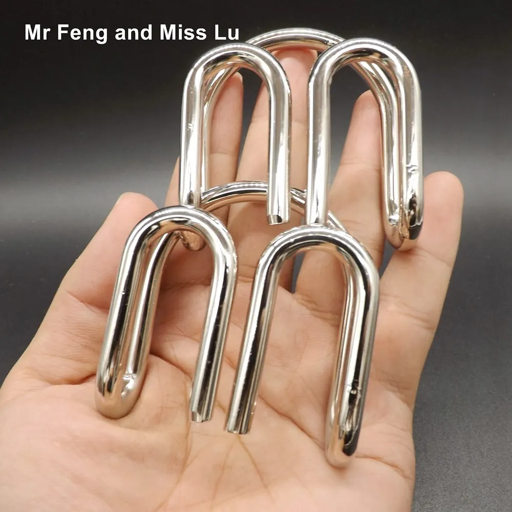 خرید و قیمت Mumoo Bear Metal Wire Puzzle Set of 16,Brain Teaser IQ Test  Disentanglemen Iron Link Unlock Interlock Game Chinese Ring Magic Trick Toy  for Party Favor Kids Adults Challenge