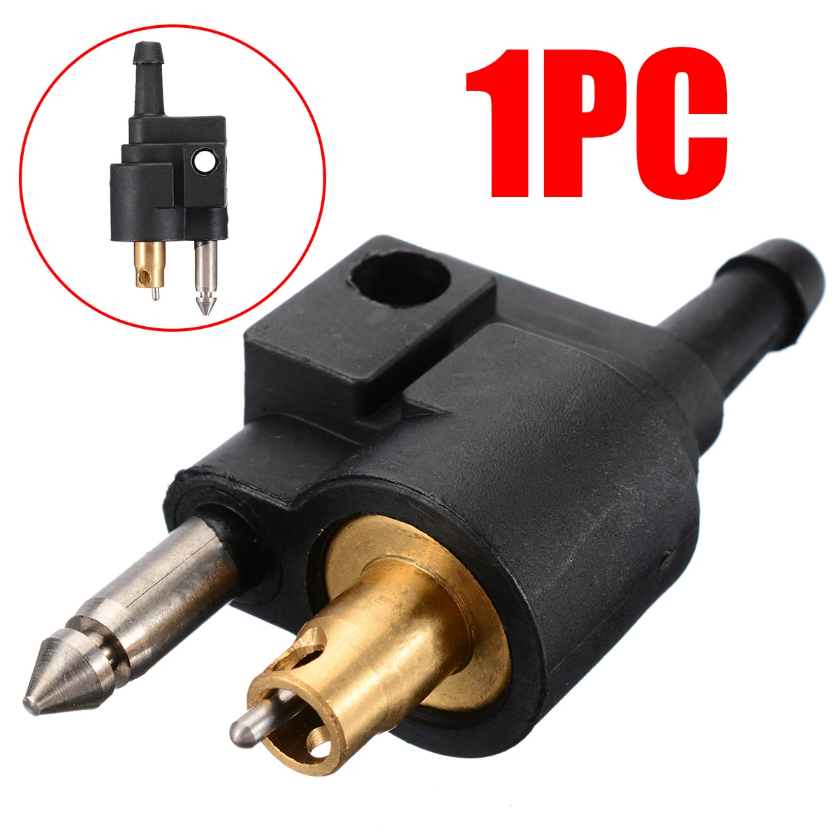 Boat Engine Fuel Line Connector Outboard Motor 6mm For Yamaha Fits 1/4" Black Boat Engine Fuel Line Connector Outboard Motor 6mm For Yamaha Fits 1/4" Black