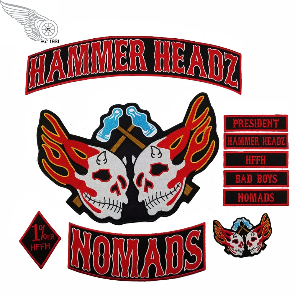 HAMMER HEADZ 1% HFFH EMBROIDERY IRON ON PATCH