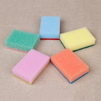 

5pcs/Pack Multi Color Clean Wipe Wash Dishes Sponge Eliminate Besmirch Sponge