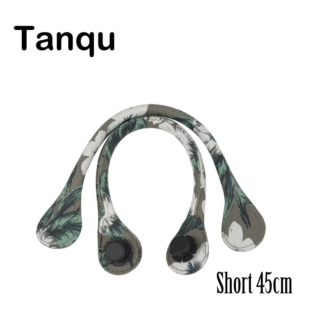 TANQU короткие Круглые холст ткань ручка для Obag Classic Mini O Мешок Для женщин сумки на ремне сумки