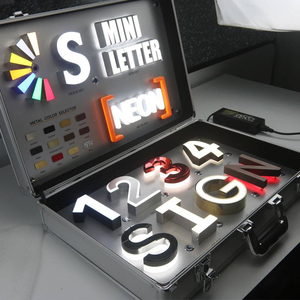 Популярные 3D из нержавеющей стали светодиодный канал письмо магазин знак