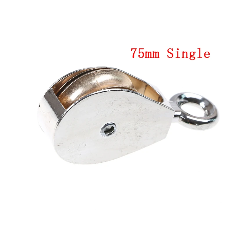 Hot! DIY Metal Sheave Zinc Alloy Fixed Pulley Crown Block And Tackle Lifting Wheel Mini Single/Double Pulley 36/52/75mm