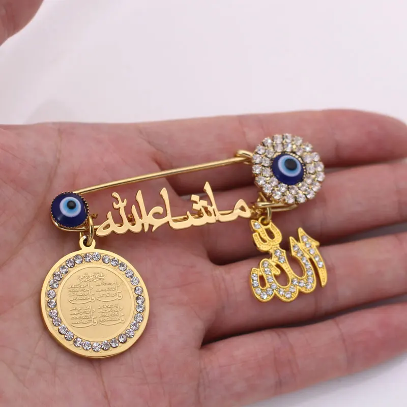 Quran Four Qul Suras Islam Allah Evil Eye Muslim Brooch Baby Pin Aliexpress Jewelry Accessories