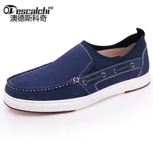 Odescalchi 2017 Mens smart casual brand leather docksides deck boat shoes mens flat slip ons loafers