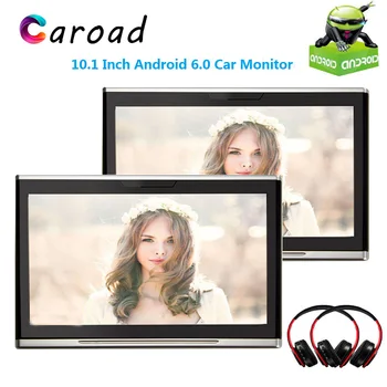 

Caroad 2PCS 10.1 Inch Android 6.0 Touch Screen Car Monitor Headrest HD 1080P Video WIFI/USB/SD/Bluetooth/FM Transmitter/Speaker