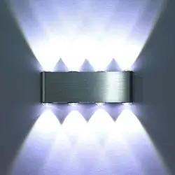Крытый 4 Вт 6 Вт 8 Вт LED Настенные светильники AC100V-265V Алюминий украсить стены бра спальня светодиодный светильник настенный