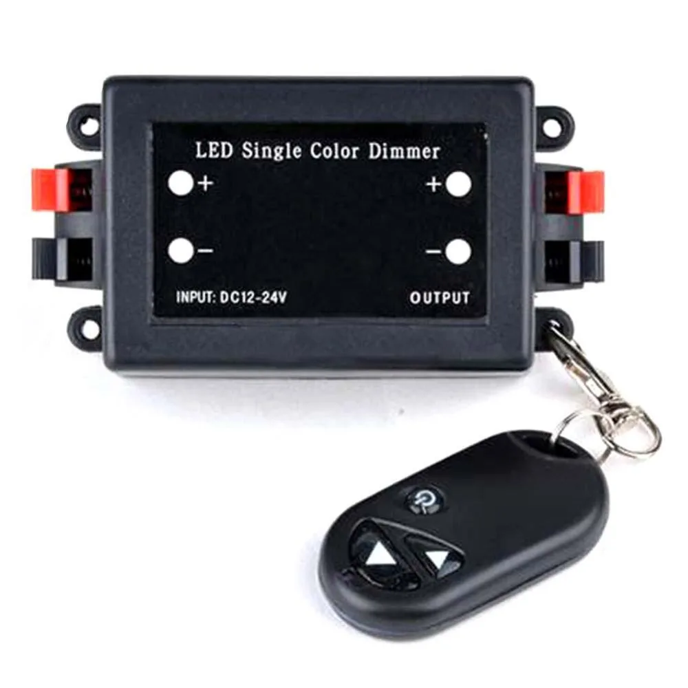 New Arrival DC12/24V 8A Wireless Remote Single Color LED Dimmer Black