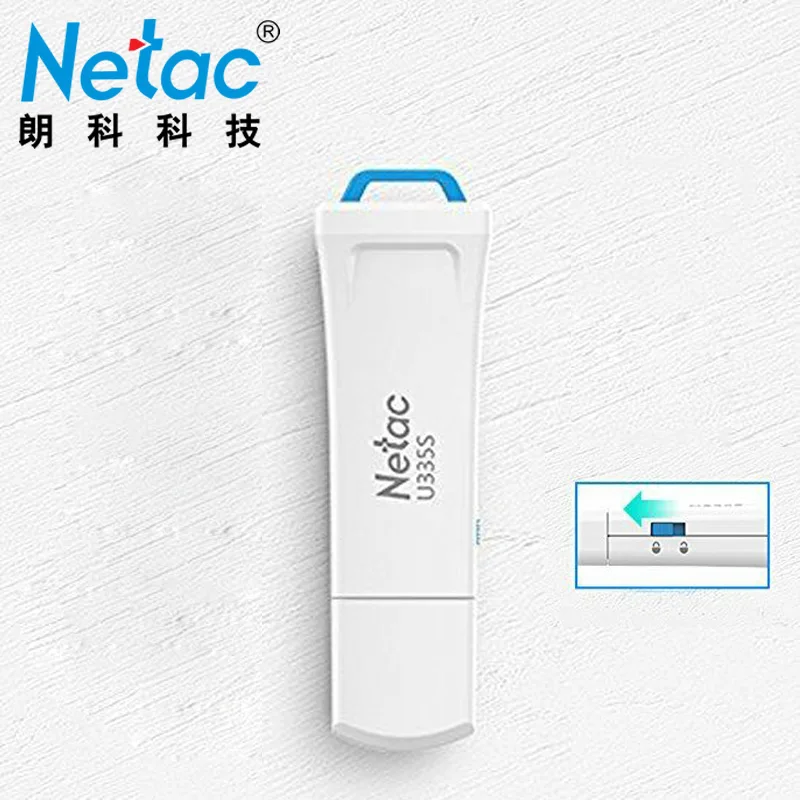 Лучший Netac U335S USB 3,0 флешка флеш накопитель cle USB флеш накопитель 64 ГБ физическая запись защищенный переключатель пластиковый usb накопитель Memory Stick на ...