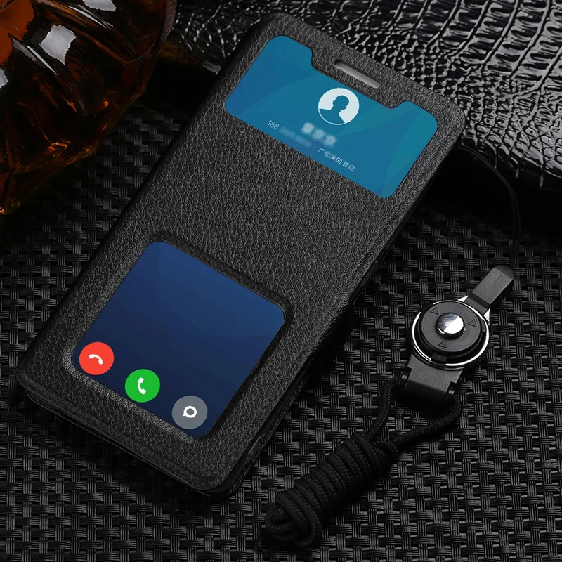 Фото Деловой Чехол-книжка из искусственной кожи с окошком для Xiaomi Redmi 8A 8 Note 8 7 Pro 4A Mi Max 2 Mi 8 SE Lite, чехол с пряжкой и ремешком №2