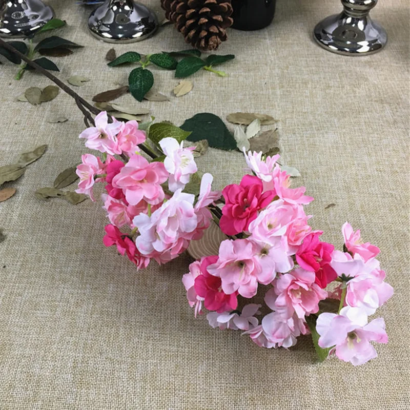 2019 Long Cherry blossom branch Silk+Plastic Artificial flowers white/pink Sakura for Home Wedding arch Decoration wreath 2019 Long Cherry blossom branch Silk+Plastic Artificial flowers white/pink Sakura for Home Wedding arch Decoration wreath