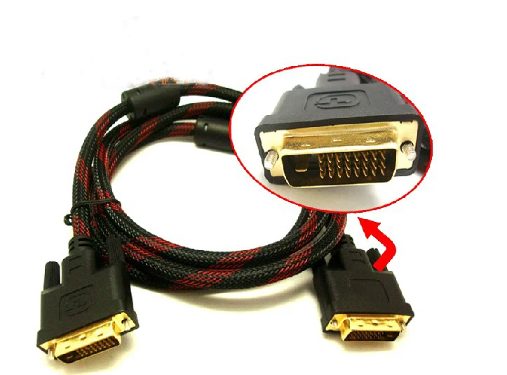 1 шт. --- новый кабель DVI 10 футов/300 см двухканальная видеолиния для ПК HDTV 24 + штырь |