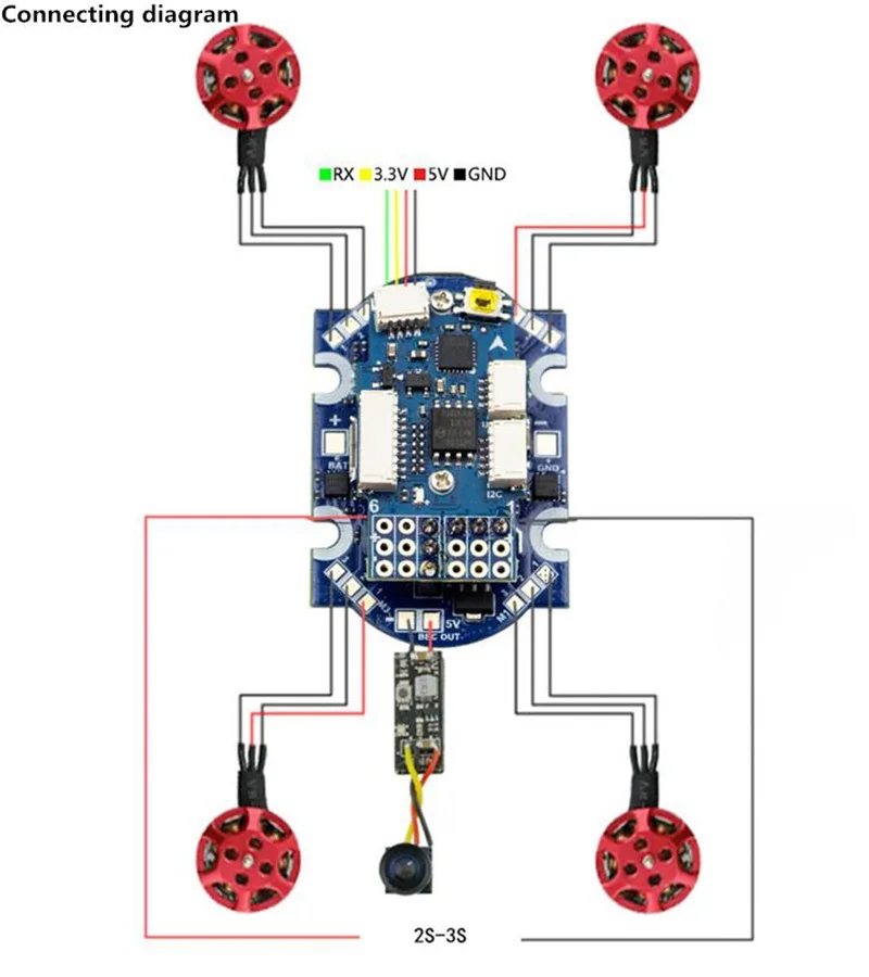 Kingkong 110GT 117 мм FPV Racing Drone с F3 4in1 10A Blheli_S 25 МВт 16CH 800TVL FS-RX2A