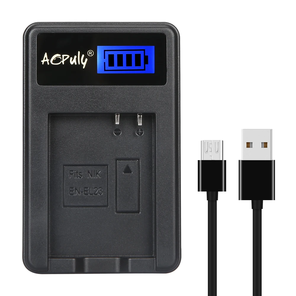 EN-EL23 зарядное устройство EN EL23 литий-ионная аккумуляторная батарея LCD USB для Nikon