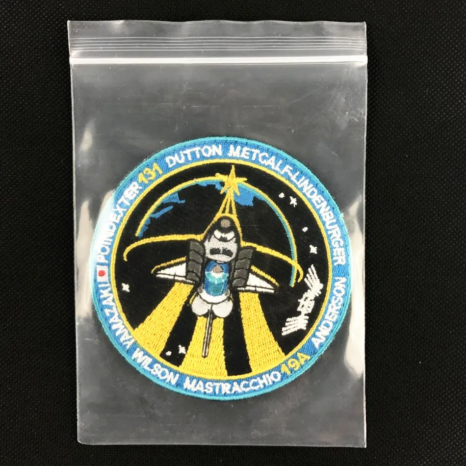 Вышивка STS131 5 шт. Космический Шаттл DISCOVERY 19A тактическая нашивка блестящий боевой