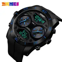 นาฬิกาข้อมือ SKMEI Sport นาฬิกาผู้ชายสเตนเลสดิจิตอล LED Chrono ควอตซ์กันน้ำนาฬิกาข้อมือ Relogio Masculino นาฬิกาผู้ชาย