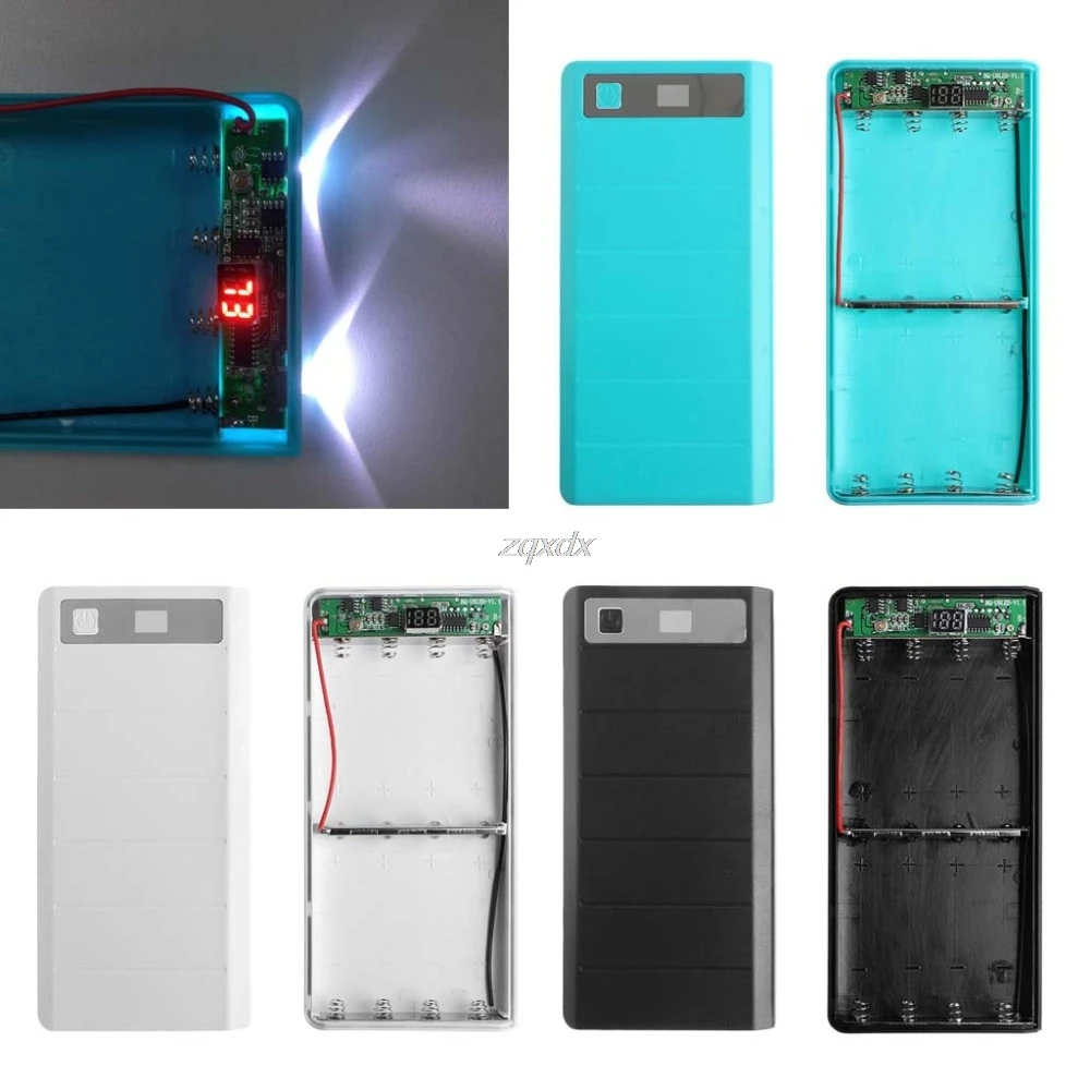

Type C Input 2 USB 8x 18650 Battery DIY Holder LED Display Power Bank Case Box 1M Z07 Drop ship
