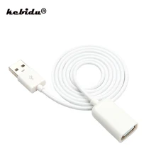 Kebidu 100 см USB 2,0 A удлинитель для передачи данных для мужчин и женщин дополнительный кабель 50 см для iphone samsung Note4 S6 Edge ноутбука