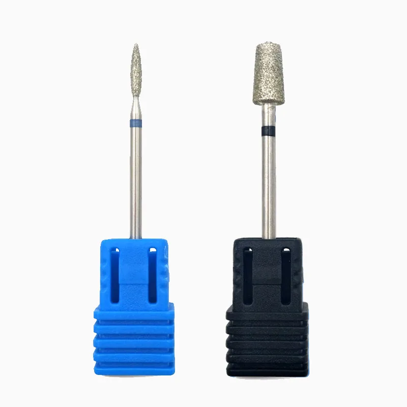 HYTOOS 2 шт. набор алмазных сверл для ногтей 3/3" роторные заусенцы для кутикулы чистые маникюрные наконечники электрические сверла аксессуары инструменты для дизайна ногтей - Цвет: H0210DAndBM0509D