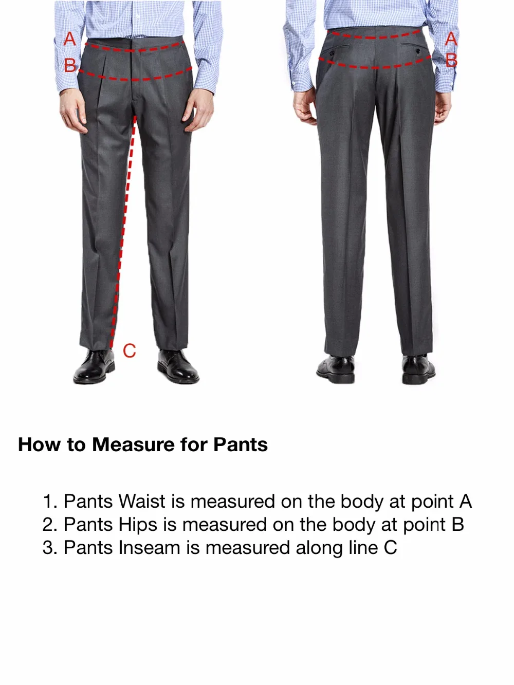 Men pants measurement