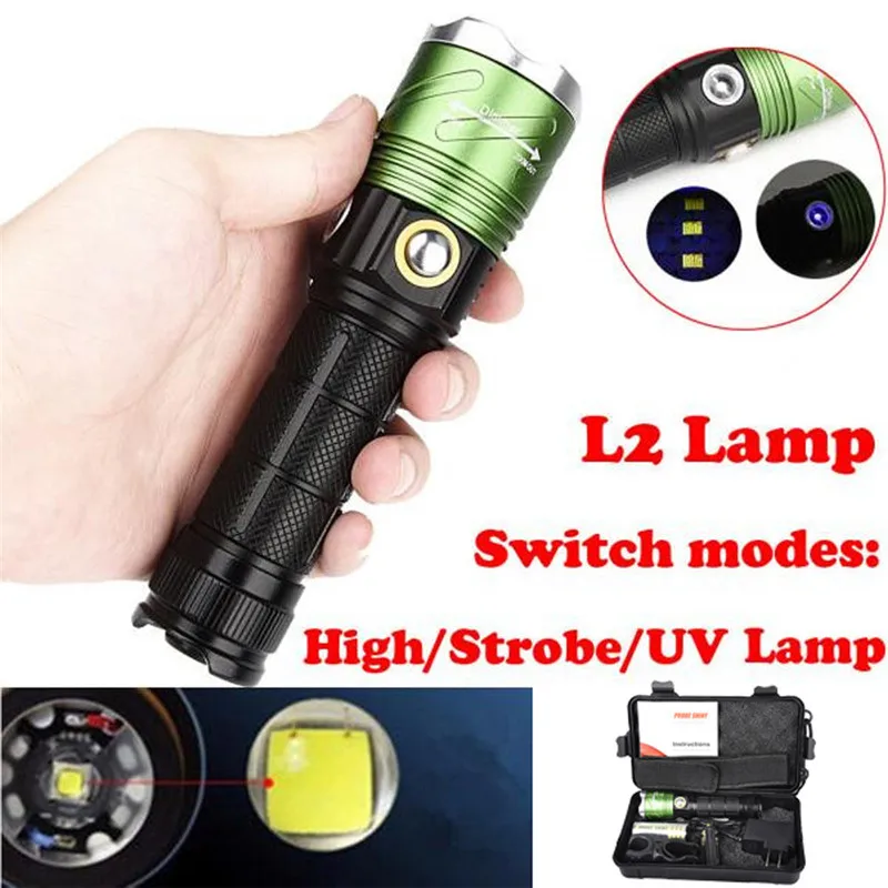 

Bicycle Light Waterproof XML T6 L2 LED 5000Lumen 1*18650 Scuba Diving Underwater 500M Flashlight Torch Set Kit Set Kit A1