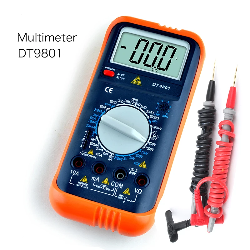 

Digital Display Multimeter Backlight AC/DC Ammeter Voltmeter Ohm Electric Handheld Tester Multi meter