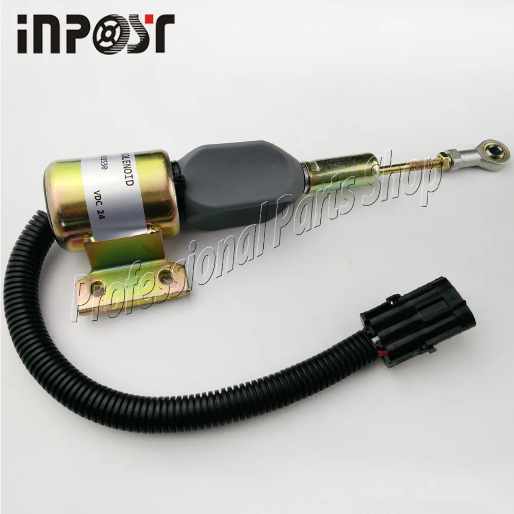 Diesel Engine Shutoff Solenoid 3932530 SA-4756-24 for Cummins 5.9L 6BT Excavator