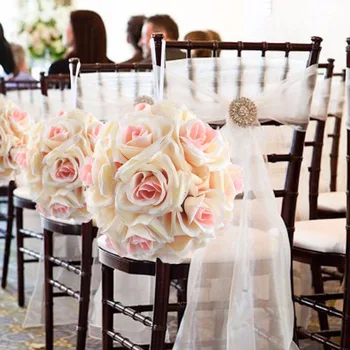 

OurWarm 12cm Foam Silk Artificial Rose Flower Balls for Wedding Decoration Decorative Flowers Wedding arrangement