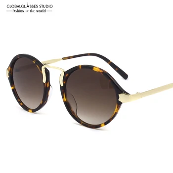 

Free Shipping Gold Metal Fashion Design Brand Unisex Honey Round Sunglasses With Polarized Lenses Lunette De Soleil 6605C