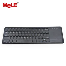 Teclado sem fio mini touchpad mouse mele wk400 2.4ghz qwerty inglês layout para android caixa de tv windows mini pc mac