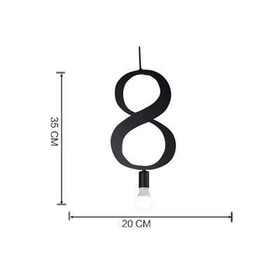 Винтажный простой буквенный подвесной светильник с новыми буквами для дома светильник ing Ретро лампа креативный светильник ing украшение спальни Лофт светильник - Цвет корпуса: 8