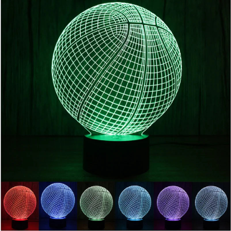 3D LED Night lamp 7 color change ball souvenir night light home decor table lamp kids bedroom Night lights