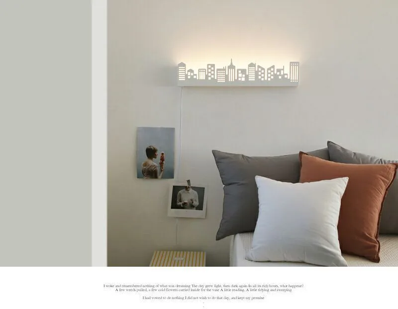 Modern scandinavia style city LED wall lamp sconces lights 9