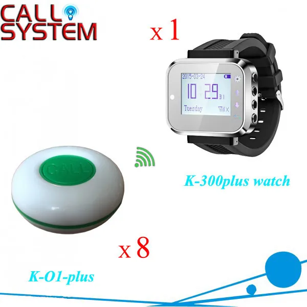 K-300plus+O1-plus-GREEN 1+8 Smart watch paging system