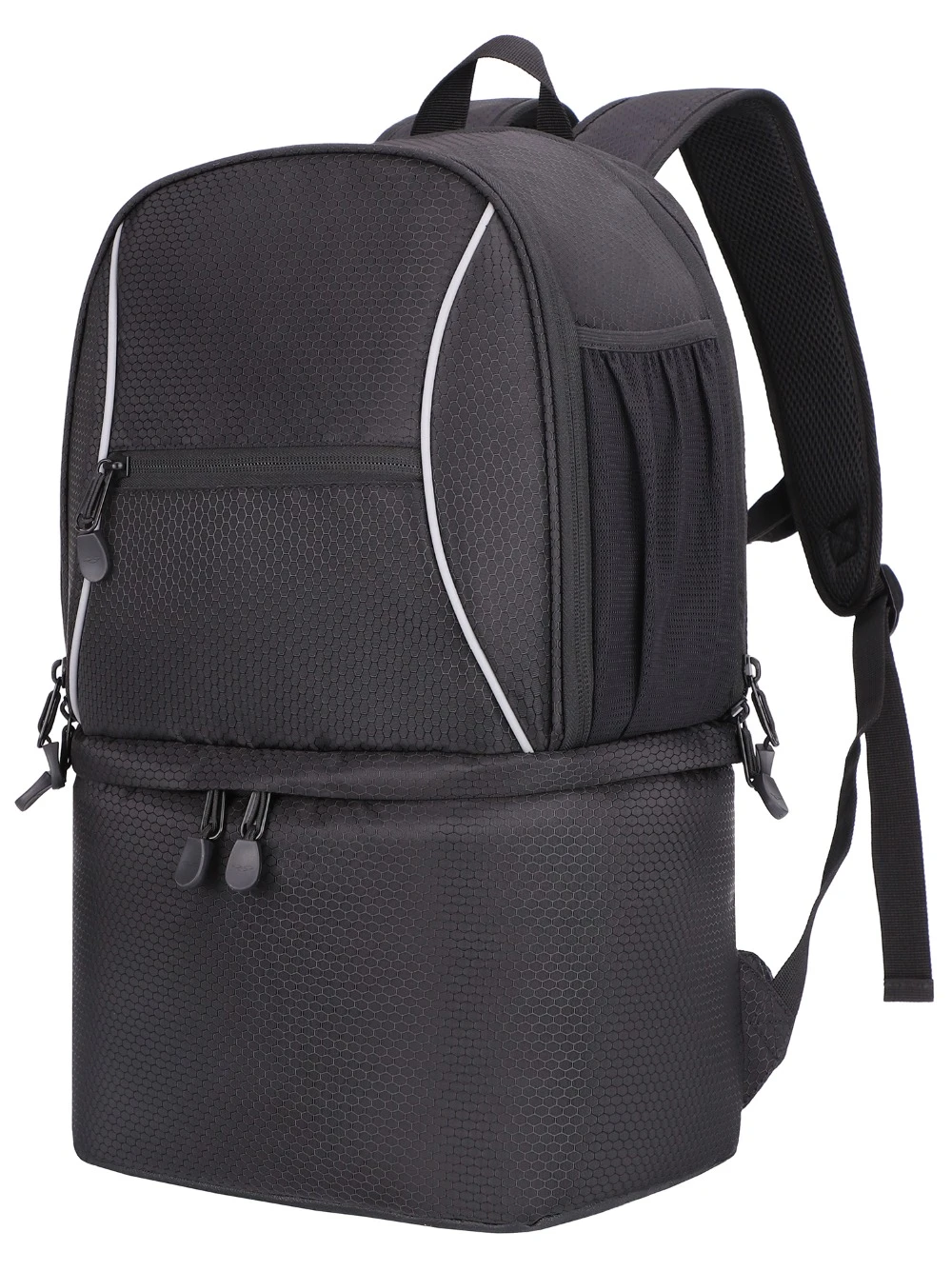 Nier Sac A Dos Repas Isotherme A Deux Etages Avec Compartiment De Refroidissement Pour Randonnee Camping Plage Parc Pique Nique Voyage Noir Aliexpress